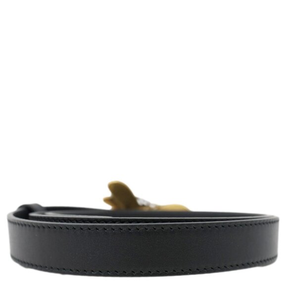 Gucci  Queen Margaret Bee Leather Belt Black 476452 Size 80/32 main image 4
